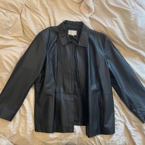 worthington black leather jacket